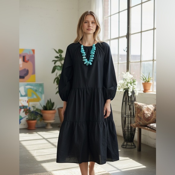H&M Dresses & Skirts - Size XS H&M Black Long Sleeve cotton Dress box 3